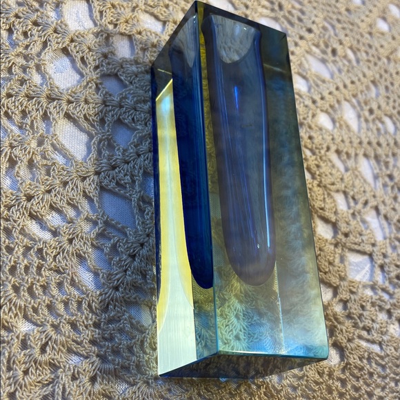 Vintage 1930’s Murano glass vase Blue & Gold Glass. - Picture 6 of 6